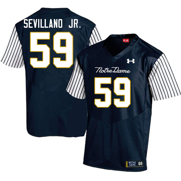 Men #59 Sean Sevillano Jr. Notre Dame Fighting Irish College Football Jerseys Stitched-Alternate